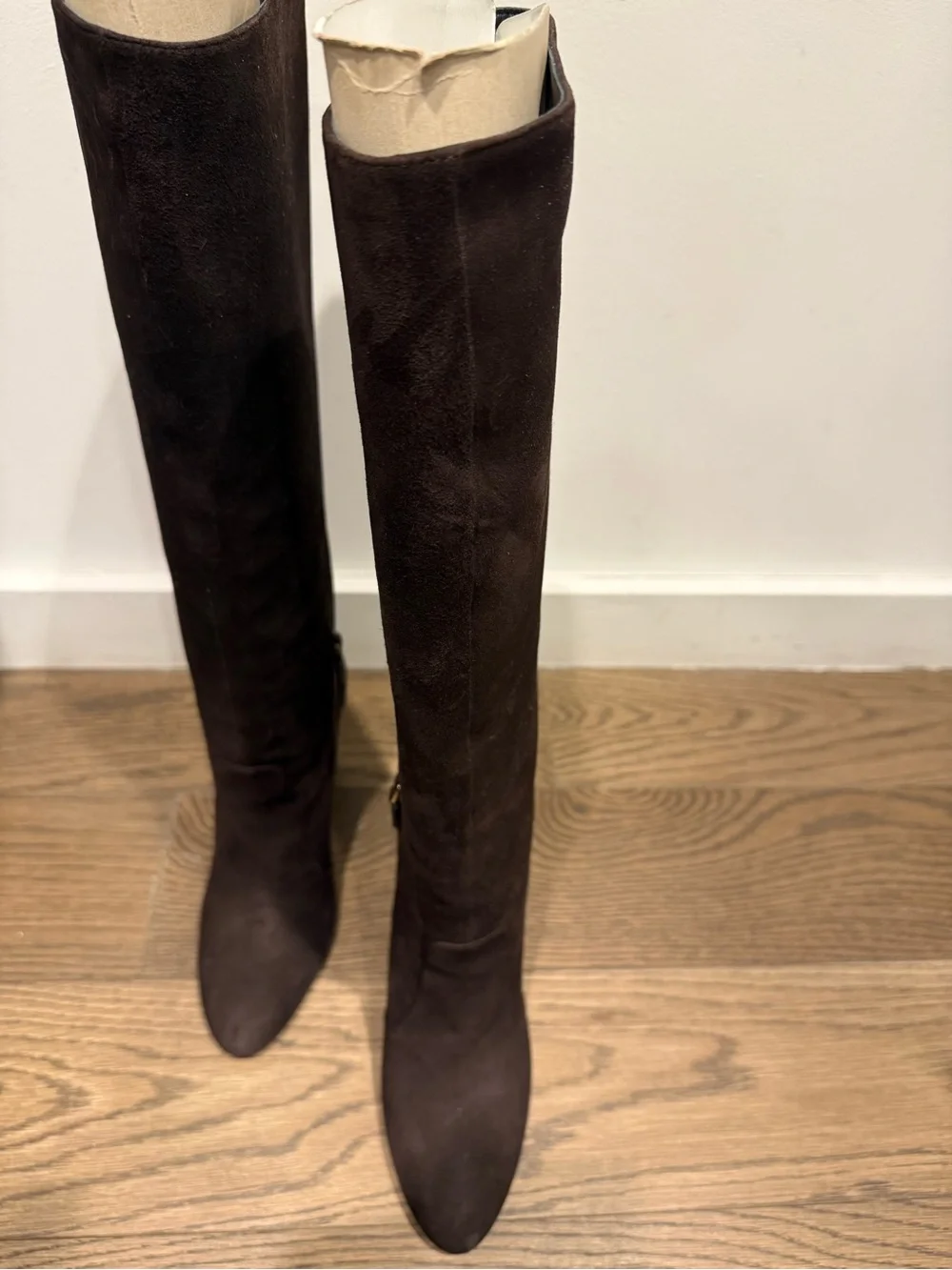 Stuart Weitzman Tall Suede Over-the-Knee Dark Brown Vida 100 Knee High Boot EU41